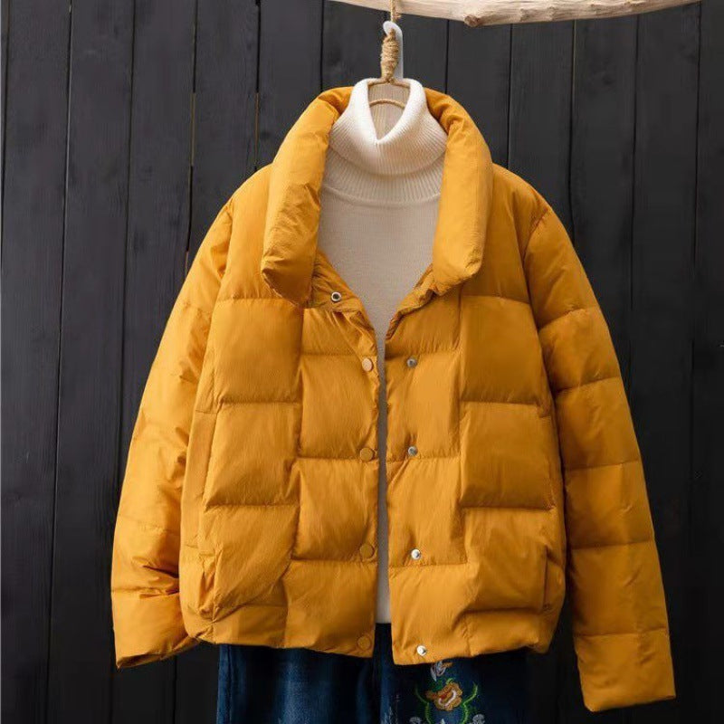 Baseball Uniform Thin Padded Jacket Women's Stand-up Collar Padded Jacket