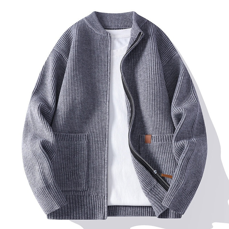 Men's Sweater Cardigan Striped Jacket Coat