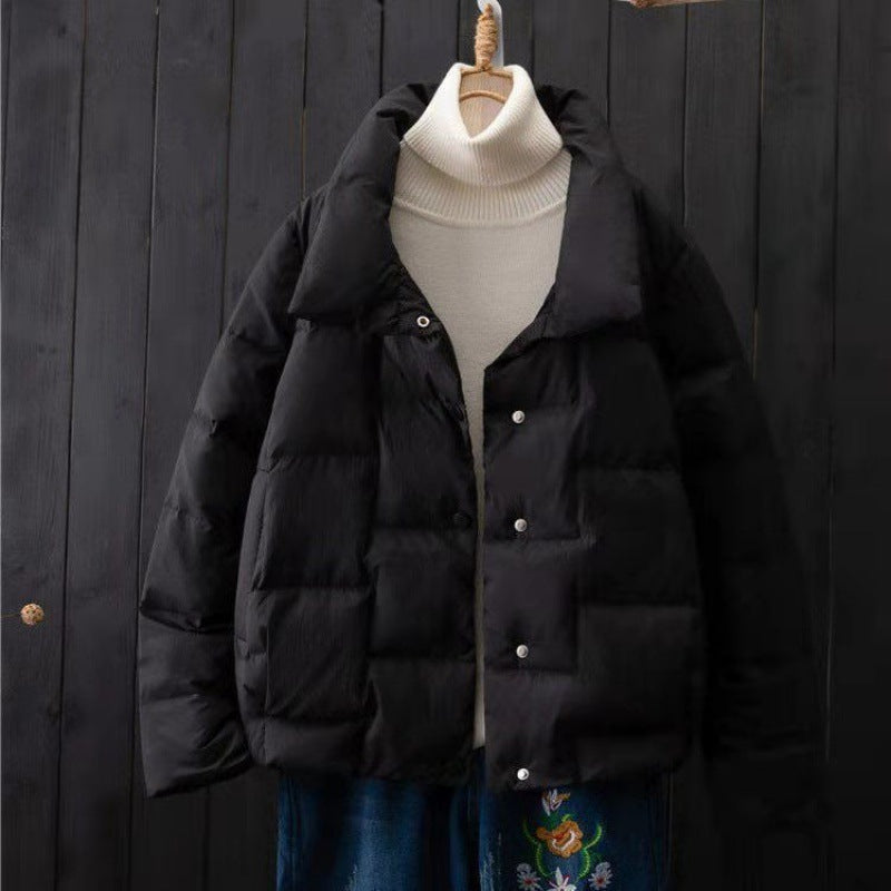 Baseball Uniform Thin Padded Jacket Women's Stand-up Collar Padded Jacket