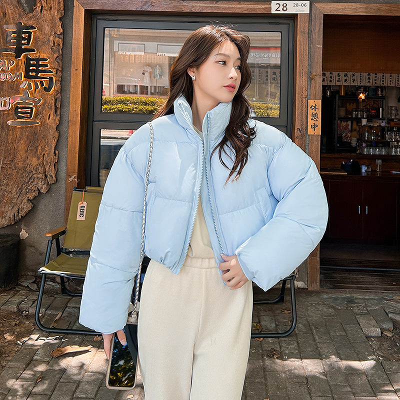 Stand-up Collar Thick Down Cotton Jacket Coat