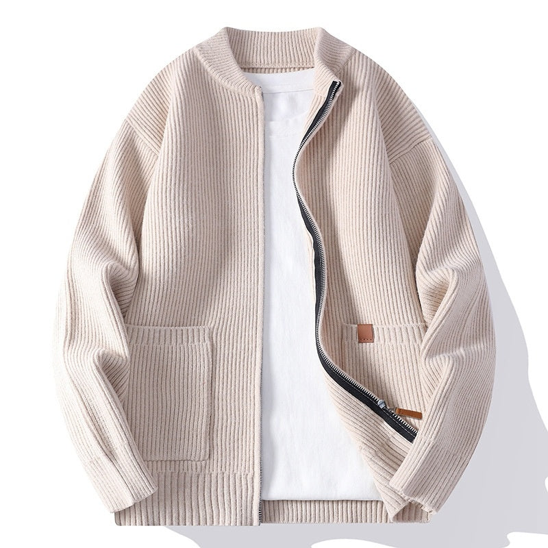 Men's Sweater Cardigan Striped Jacket Coat