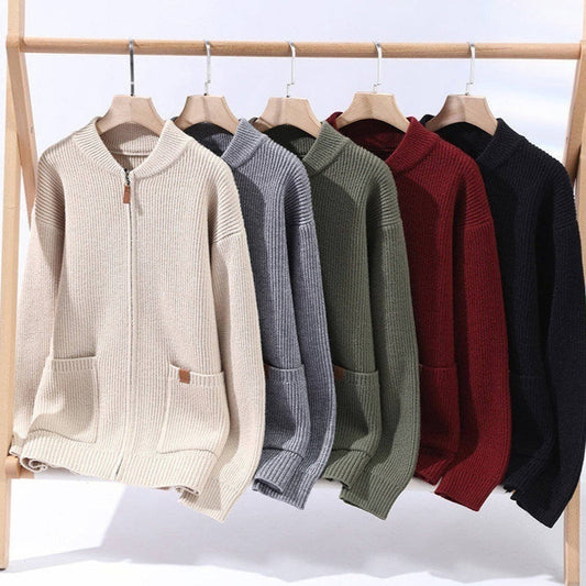 Men's Sweater Cardigan Striped Jacket Coat