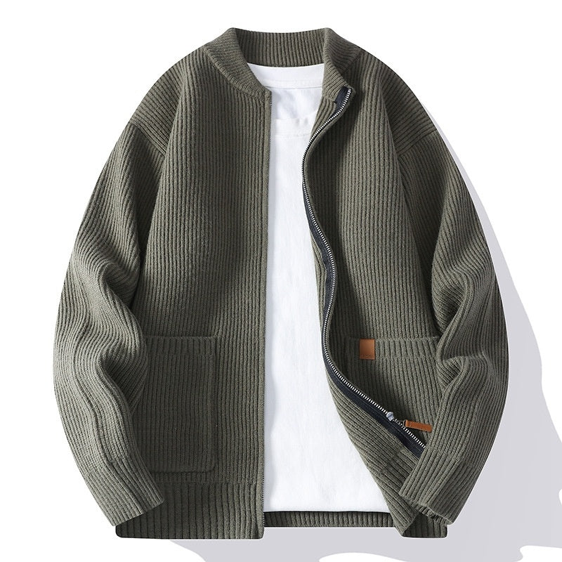 Men's Sweater Cardigan Striped Jacket Coat