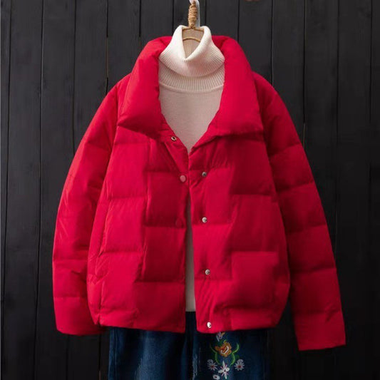 Baseball Uniform Thin Padded Jacket Women's Stand-up Collar Padded Jacket