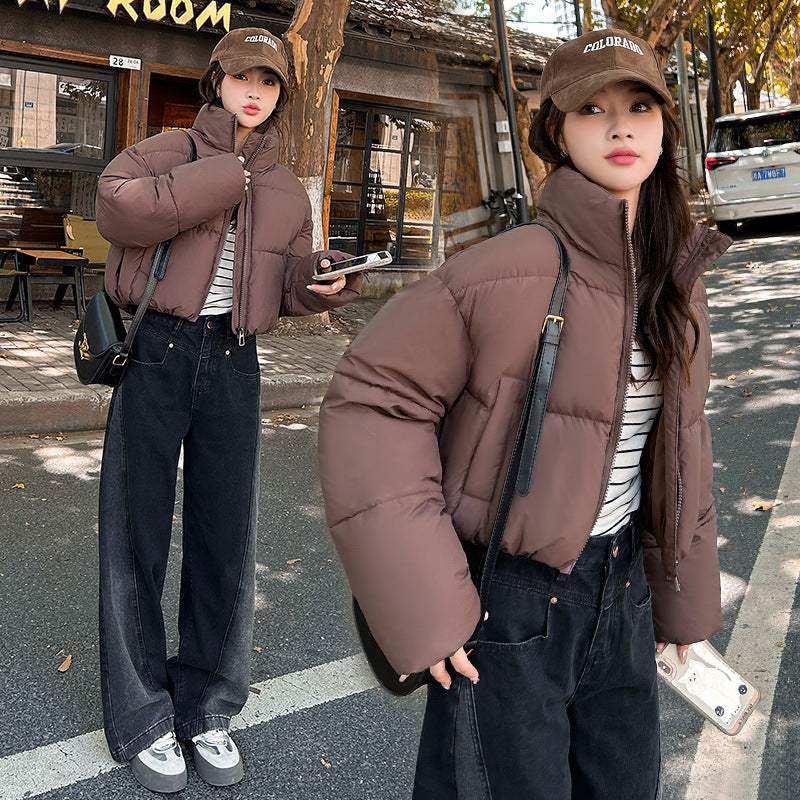 Stand-up Collar Thick Down Cotton Jacket Coat